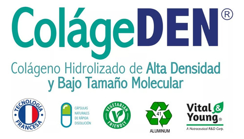 Colágeden Colágeno Hidrolizado Vitamina C Suplemento Premium
