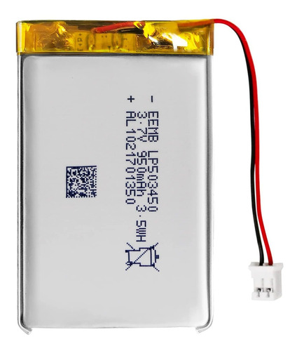 Bateria 503450 De 3.7v Lipo 950mah Con Conector Jst 