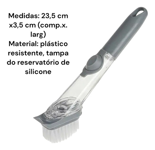 Escova De Limpeza Com Reservatório Para Detergente Multiuso