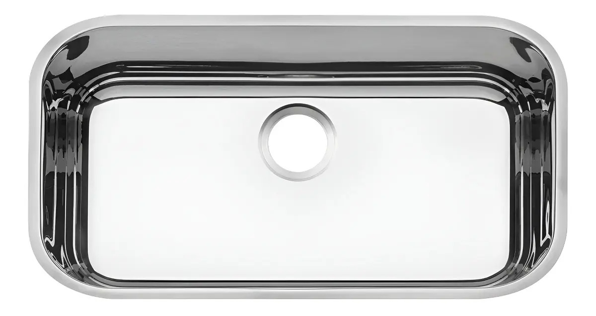 Cuba Inox Aço Pia Cozinha Tramontina 56x34 Com Válvula Sifão
