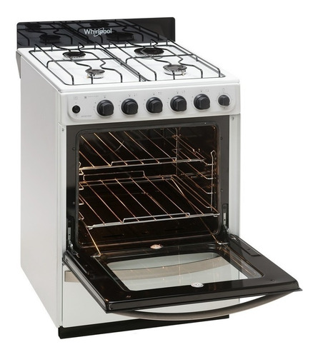 Imagen 5 de 6 de Cocina Whirlpool Wfb57dw Multigas 4 Hornallas Blanca Ahora12