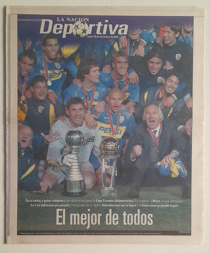 Suple Diario La Nacion Boca Campeon Del Mundo 2003 Vs Milan