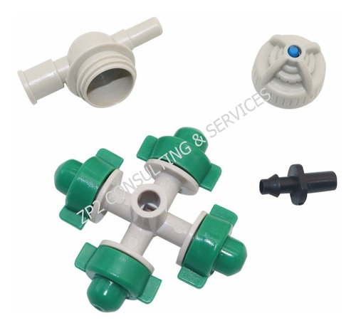 Imagen 6 de 7 de Boquilla Para Riego Nebulizador Goteo 1/2 Pvc Semilleros