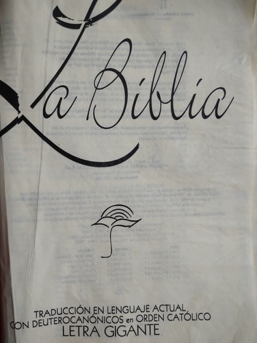 La Biblia Traducción En Lenguaje Actual Orden Católico.. (Usado)