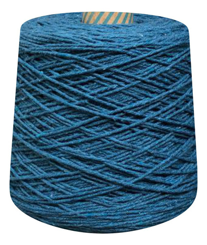Linha De Crochê Colorido Barbante 8 Fios 1 Kg Tricô Prial Cor Azul-petróleo