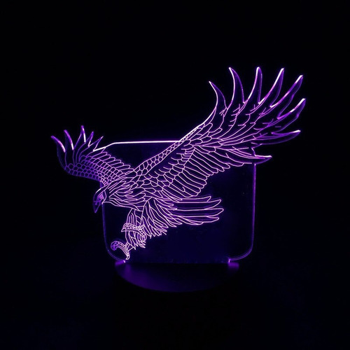 3d Luz De Noche Led Volando Gran Águila Figura De La Lámpara