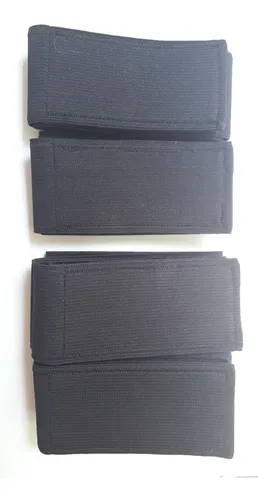 4 Bandas Elásticas Electrodos C/ Abrojo 80 Cm Y 120 Cm X 5 
