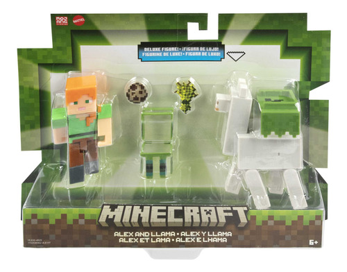 Minecraft - Figuras Articuladas Alex E Lhama Gtt53 - Mattel