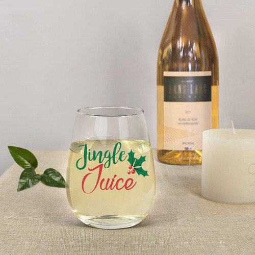 Copa De Vino De Navidad, Copa De Vino Sin Tallo De Jingle Ju