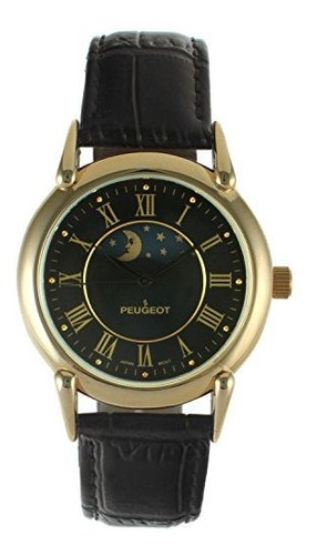 Reloj Pp Peugeot Para Hombre 3032bka Vintage De Cuarzo