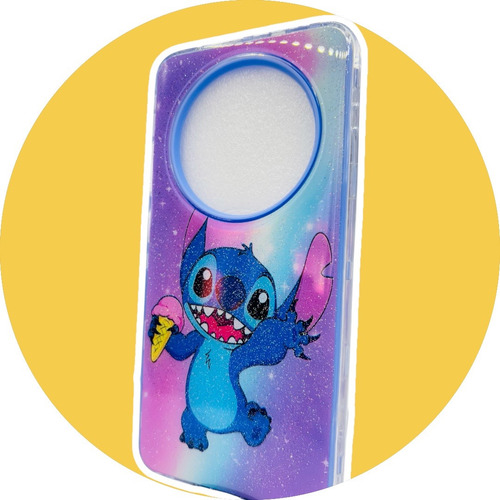 Funda 3 En 1 + Mica Cristal Para Oppo Reno 12f Morado Stitch