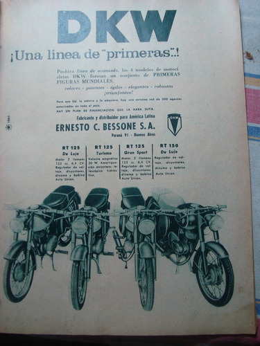 Moto Dkw Ernesto Bessone S.a. Publicidad Propaganda
