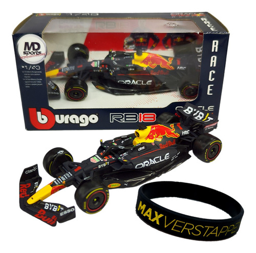 Pack Auto Formula 1 Redbull Rb18 2022 Verstappe + Pulsera F1