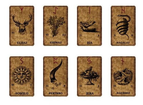 Oraculo Runas Earthen En Ingles Cartas Extras Manual Español