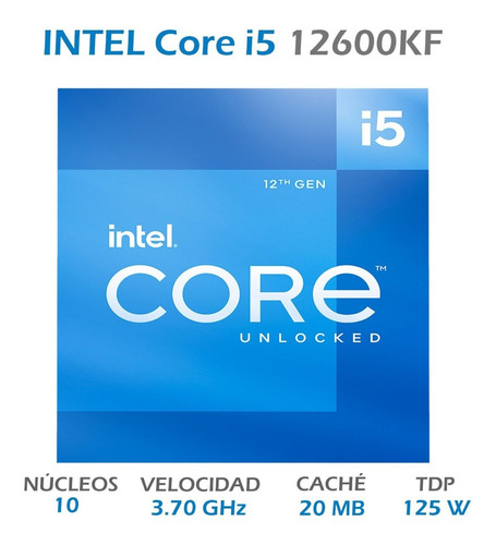 Procesador Gamer Intel Core I5-12600kf Bx8071512600kf
