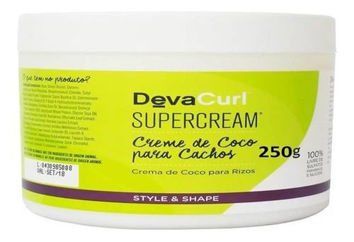 Deva Curl Supercream Creme De Coco 250g