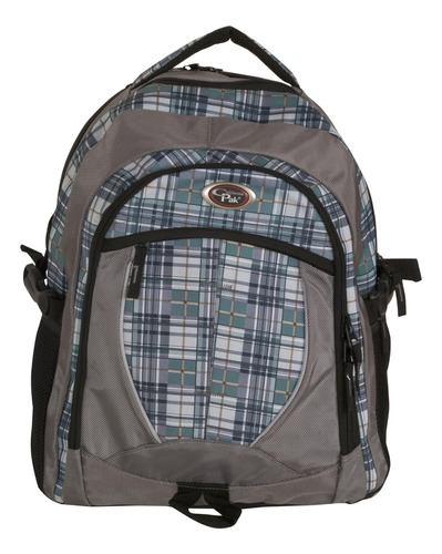 Mochila Lujo Calpak North Shore Olive Plaid 18 Pulgadas Con