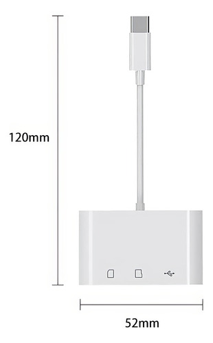 Lector De Tarjetas De Memoria Sd Tf Con Usb 3 En 1 Adaptador