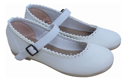 Zapato Chatita Balerina Fiesta Blanco Comunion Nena 27 Al 39