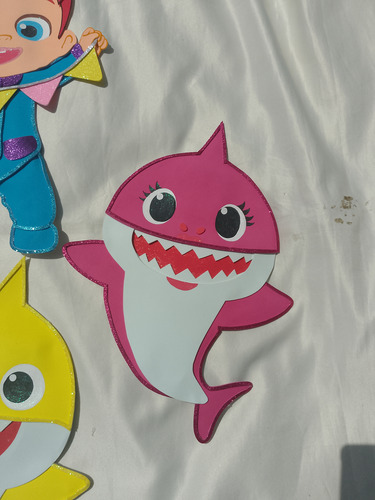 Baby Shark Bebé Finn Figuras Foami Decoración De Fiesta
