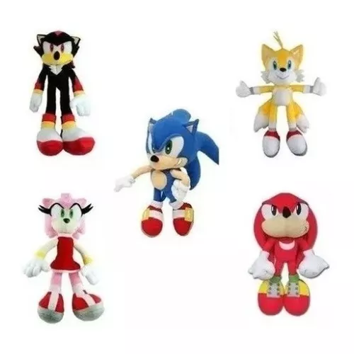 5 Bonecos Pelúcia Turma Do Sonic 35 Cm Unissex Frete Grátis