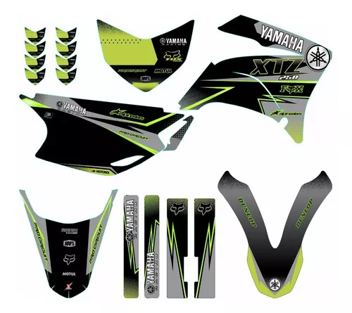 Kit Adesivo Moto Trilha Yamaha Xtz 125 0,20mm Motocross 070