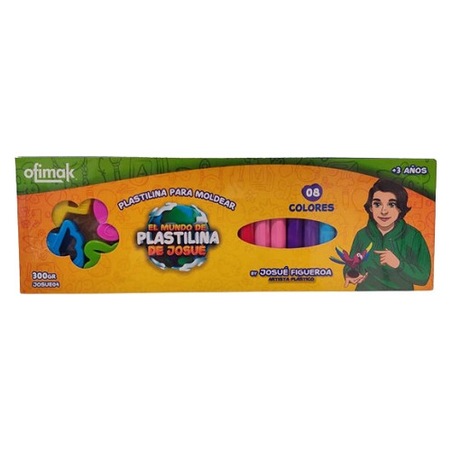 Plastilina En Barra Ofimak Mundo De Josue 16 Colores 300 Gr 