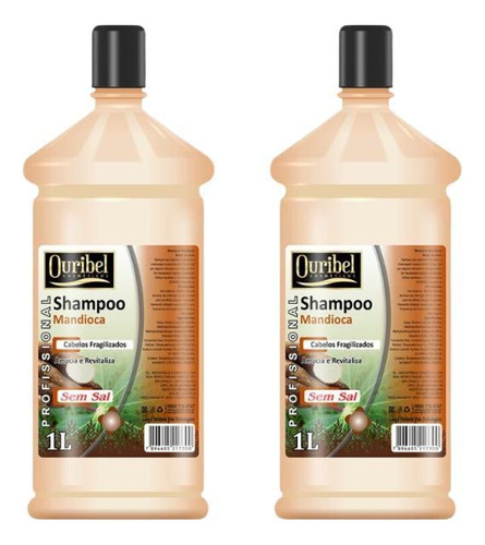 Shampoo Ouribel 1000ml Mandioca Kit C/2un
