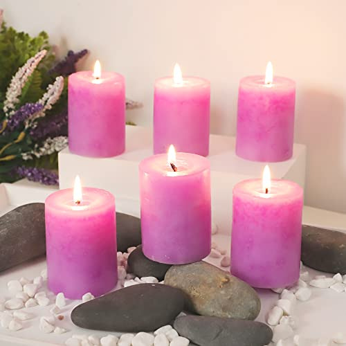 Velas Votivas Per  De Lavanda Morada, Juego De 6, Quema...