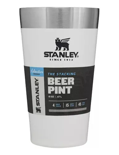 comprar Copo Térmico De Cerveja Stanley Inox Sem Tampa Branco 473ml 