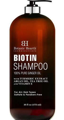 Botanic Hearth Champú De Biotina Con Aceite De Jengibre