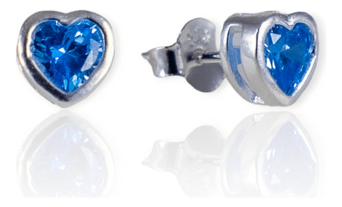 Aros Plata 925 Corazon Con Cristal Swarovski Arpl284 - 16d