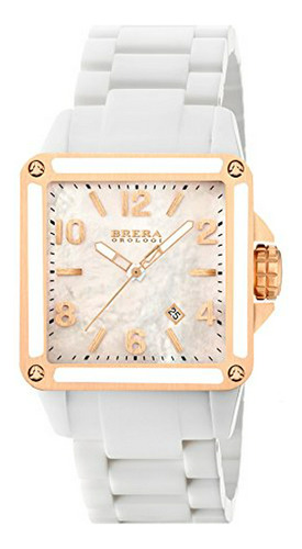 Stella - Reloj Cerámico Blanco Con Detalles En Oro Rosa Y Es