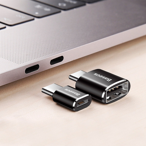 Adaptador Otg Baseus Mini Micro Hembra A Macho Tipo-c 2.4a