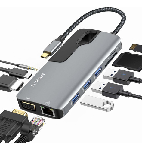 Adaptador Usb C Hub Para  Pro Adaptador Thunderbolt 3 1...