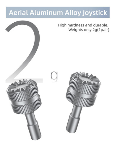 2x Extensión Del Mando A Distancia Joystick Stick Plata
