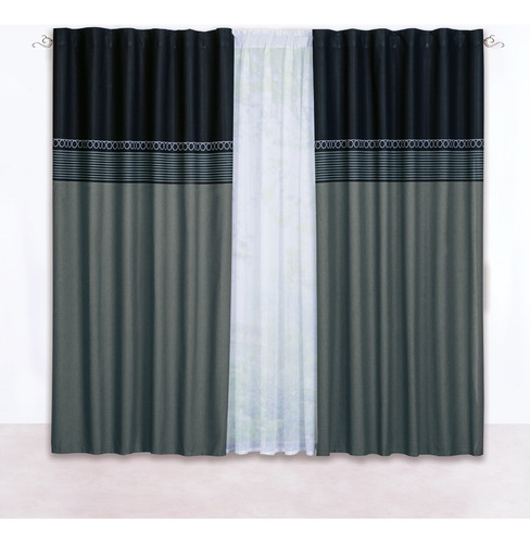 Edredón Neo Ónix Qs C/fundas + Sábanas, Cortinas Concord