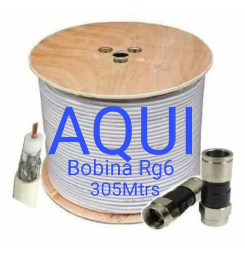 Cable Coaxial Rg6 Bobina - 305 Mts