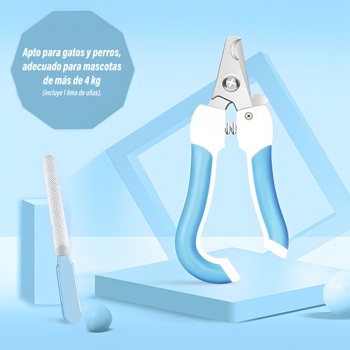 Kit Cuidado Para Mascota Corta Uñas Lima De Acero Inoxidable