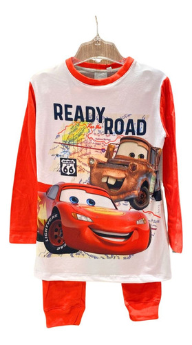 Pijama Cars Manga Larga Niños Licencia Oficial Disney 