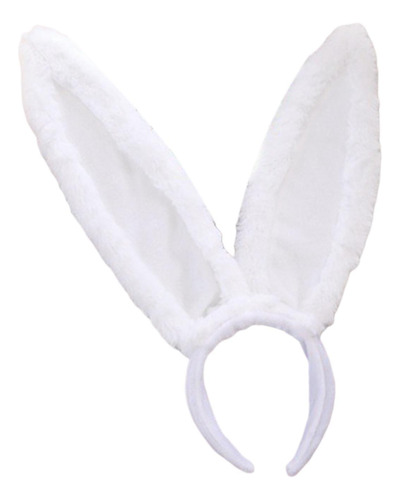 Diadema Con Orejas De Conejo De Peluche, Accesorios Blanco
