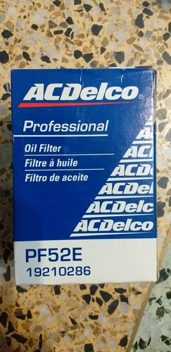 Filtro De Aceite Acdelco Pf52e Usa Gran Blazer,cavalier,lumi