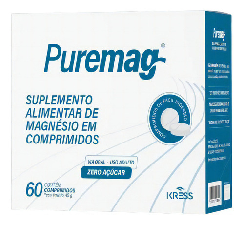 Puremag Cloreto De Magnesio 60 comprimidos KRESS