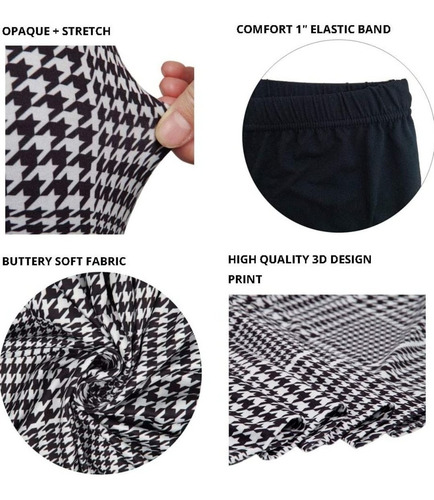 5 Pantalones Capri Leggin Cuadros Ejecutivo Deportivo Lycra
