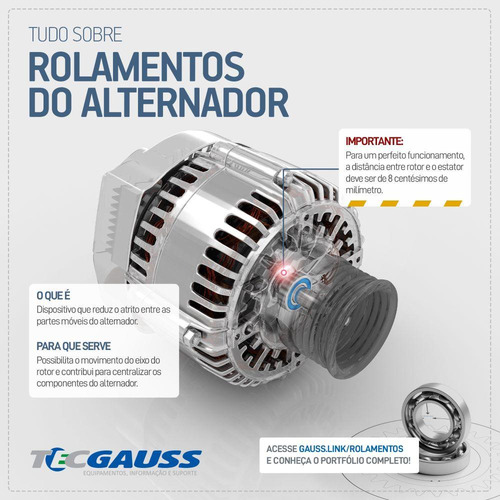 Rolamento De Esferas Gr6202 Gauss