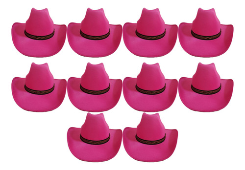10 Sombreros Vaquero/texano Mayoreo 10 Piezas Colores Tallas
