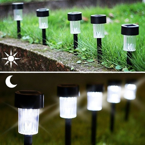 Bh Compatible 12 Focos Linternas Led Solares Estaca Jardín Y
