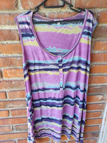 Remera Musculosa Dama Algodon Escote Redondo 3xl Color Divin