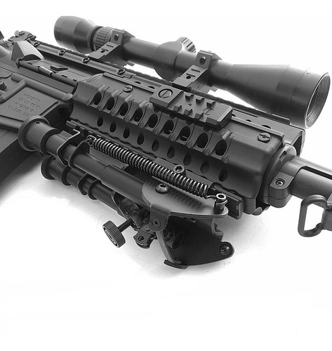 Imagem 6 de 8 de Bi Pe Retratil Universal Carabina-rifle-caça+suporte