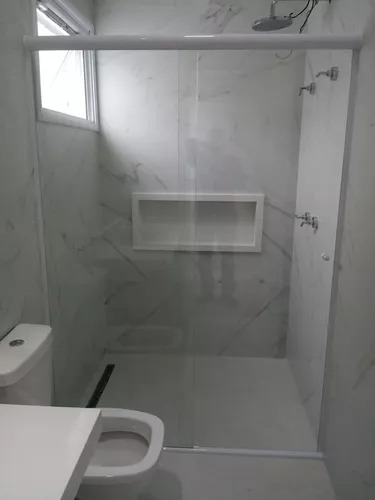 Box Incolor 090lar X 190alt 2 Folhas ( Kit Branco Oval ) Branco